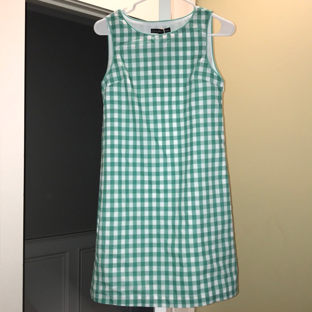 Green Gingham Shift Dress